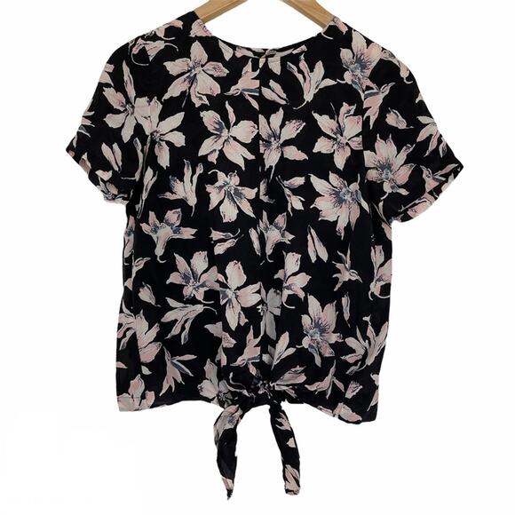 Madewell Floral Botton Back Tie Tee in XS - Picture 5 of 11